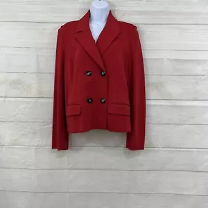 Peck & Peck Blazer Damen Größe 6 Rot Zweireiher Langarm - Bild 1 von 16