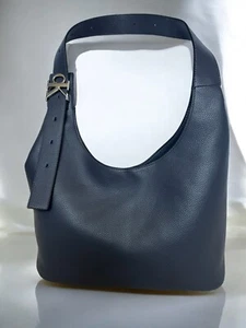 Calvin Klein Gray Leather Archive Hardware Buckle Modern Shoulder Bag - Picture 1 of 9