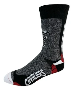 Cleveland Cavaliers Basketball Marbled Gray & Red Downtown Deuce Crew Socks - Picture 1 of 2