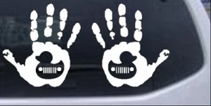 Paquete de 2 calcomanías adhesivas de goma para ventana de coche de pato de mano onda fangosa izquierda y derecha - Imagen 1 de 32