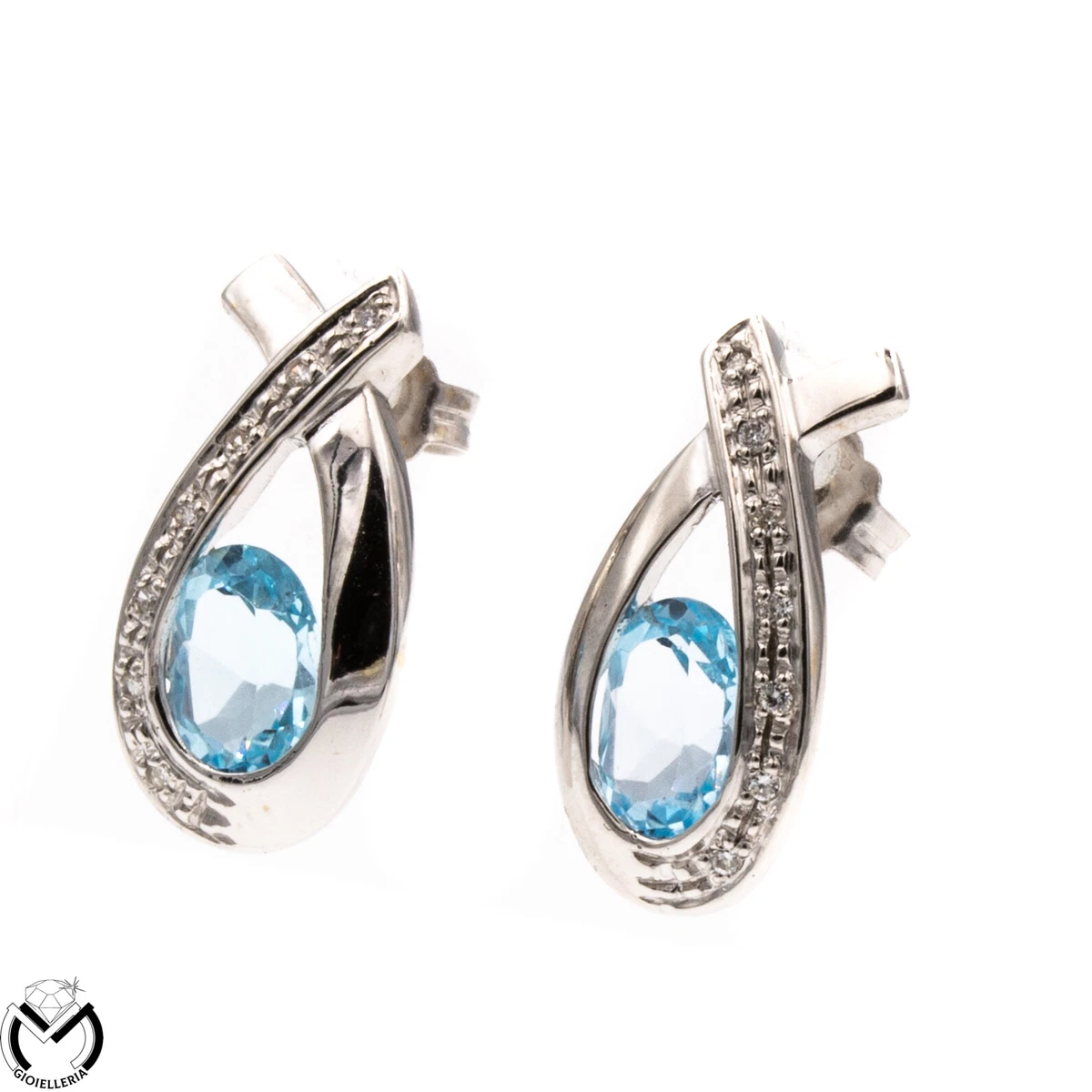 Pomellato / Nudo / Orecchini Pendenti / Oro Rosa, Topazi Bianchi, Madreperle E Diamanti