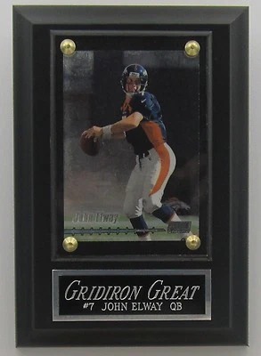 JOHN ELWAY DENVER BRONCOS TARJETA PLACA DE PARED CON CABALLETE PARA TU HOMBRE CUEVA Foto 1 de 2