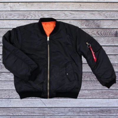 Blouson Pilote Bombers MA1 (noir) - Photo 1/4