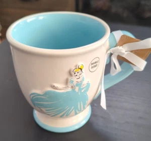 Rae Dunn Disney Prinzessin Aschenputtel doppelseitiger Keramik Kaffeebecher - Bild 1 von 6