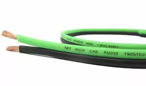 FILO ALTOPARLANTE SKY HIGH CAR AUDIO 12 GAUGE OFC 50FT VERDE/NERO - Foto 1 di 5