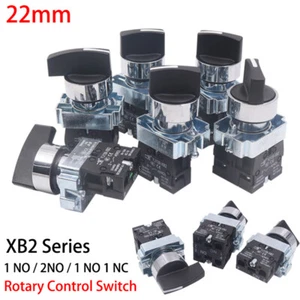 22mm XB2 Rotary Control Switch 2/3 Position Panel Mount Changeover Selector - Picture 1 of 11