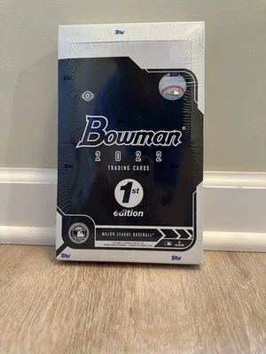 2022 Bowman Baseball 1st Edition Hobby Box New Factory Sealed 24 Packs - Image 1 of 4