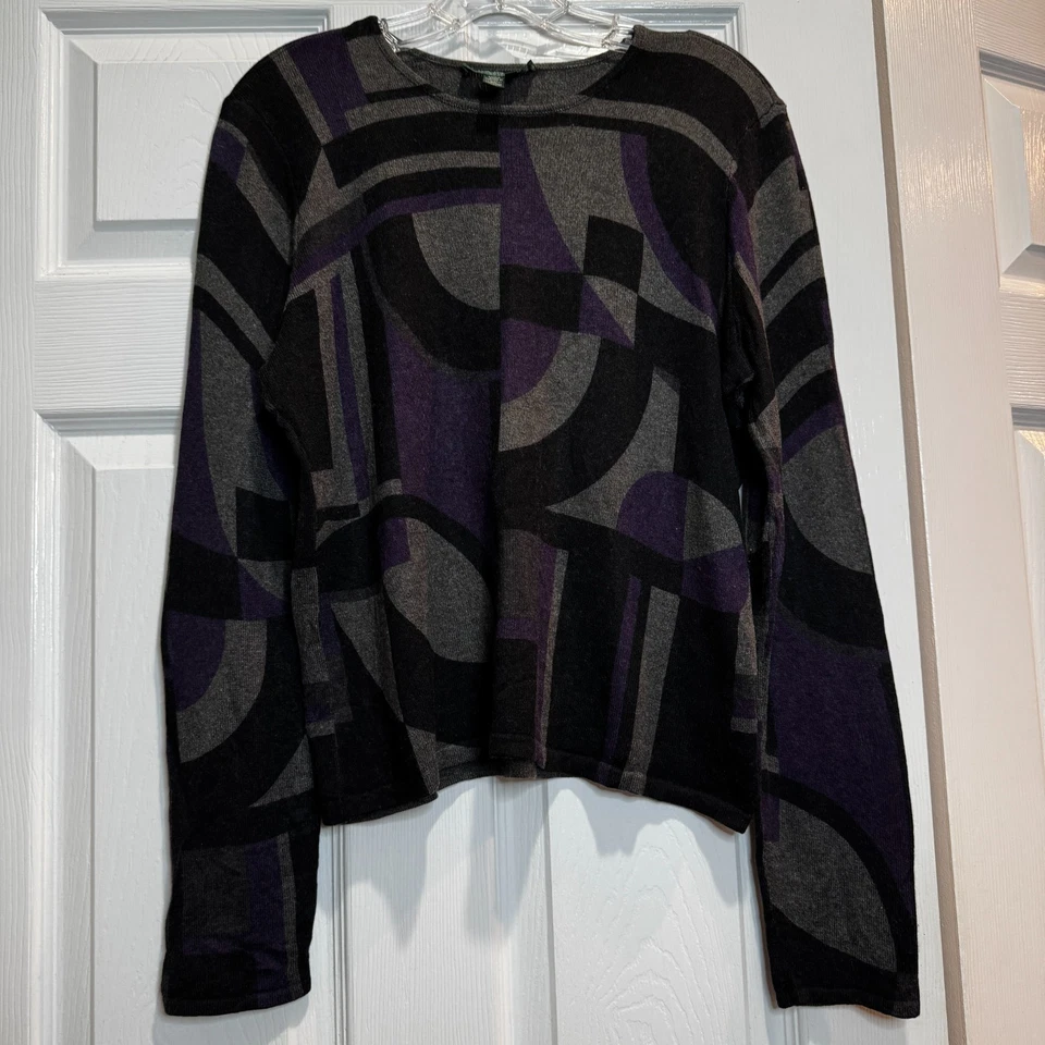 Ralph Lauren Womens Silk Cashmere Sweater Dark Academia Quiet Luxury Pullover PL - Image 1 of 4