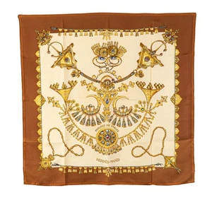 HERMES Calle 90 Desert accessories scarf Women 【Used】 - Picture 1 of 5