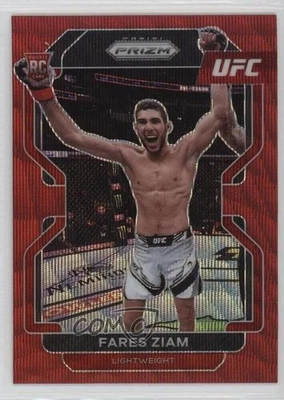 2022 Panini Prizm UFC Ruby Wave Prizm Fares Ziam #143 Rookie RC - Image 1 of 2