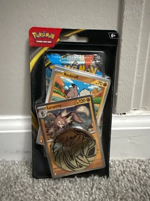 Pokemon TCG- Mega Evolution Checklane Blister Lycanroc Rockruff Booster - Image 1 of 2
