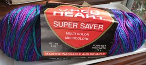Red Heart Super Saver ~ 8 oz Classic Variegated Yarn ~ Gemstone - Picture 1 of 6