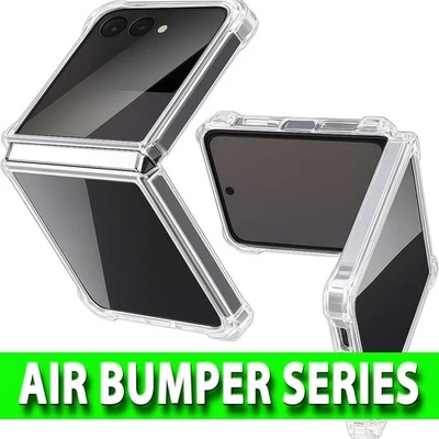 SBOX Funda Transparente para Samsung Galaxy Z Flip 7 FE 6 5 4 A PRUEBA DE GOLPES Silicona Teléfono Cubierta