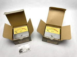Kyoritsu MR-3P VU Meters (2). One N.O.S. and One used with a Clear Cover Crack. - Picture 1 of 6