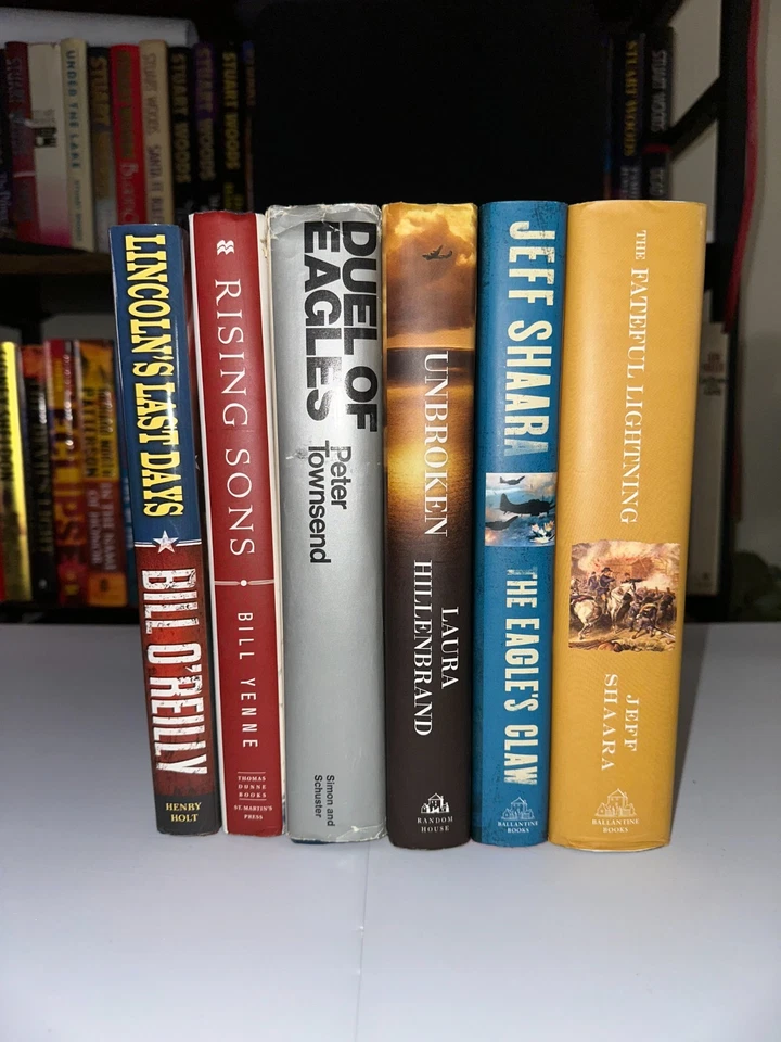 6 War History & Fiction Books – Jeff Shaara, Unbroken, Lincoln – Military Lot Foto 1 de 1
