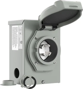 30 Amp Generator Power Inlet Box, NEMA L14-30P Power Inlet Box for 4 Prong Gener - Picture 1 of 6