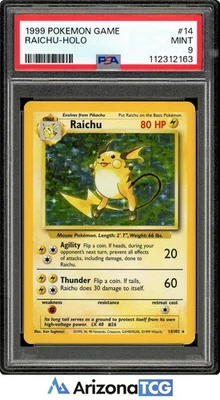 Pokemon 1999 Raichu 14/102 Holo Base Set PSA 9 - Image 1 of 3