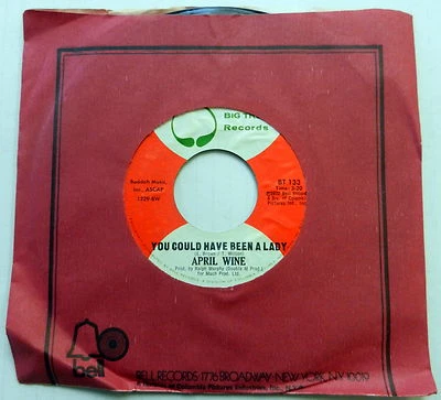 APRIL WINE 45 You Could Have Been A Lady / Teacher MINT BIG TREE 70's HARD Rock - Image 1 of 3