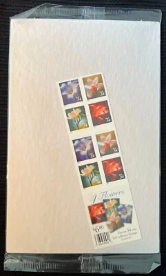US-Scott #3490e-"FLOWERS"-Complete Booklet of 20-34 Cent-2001-(MNH)-Original Pac - Image 1 of 3