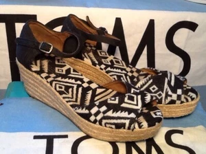 TOMS SANDALI DONNA ESPADRILLAS ZEPPA MISURA 7,5 - Foto 1 di 7