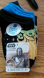 Disney  NEW♈Kids 8 pairs/No show socks size S (4.5-8.5) ~Baby Yoda STAR WARS - Picture 1 of 3