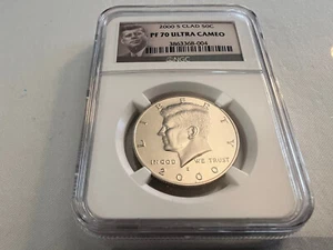 Medio dólar Kennedy vestido 2000-S NGC PF70 ULTRA CAMAFEO RETRATO ETIQUETA "TOP POP" - Imagen 1 de 4