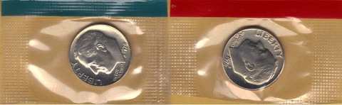 1978-P & D UNCIRCULATED BU ROOSEVELT DIMES IN MINT SET CELLO (2 coins) Cover