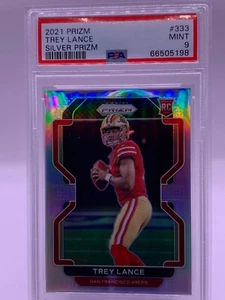 Trey Lance 2021 Panini Prizm #333 Silver Prizm Rookie RC PSA 9 MINT 49ers - Picture 1 of 2