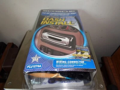 Kit de instalación de tablero único Scosche FCJ1276A para Ford 74-UP Chrysler Jeep Foto 1 de 2