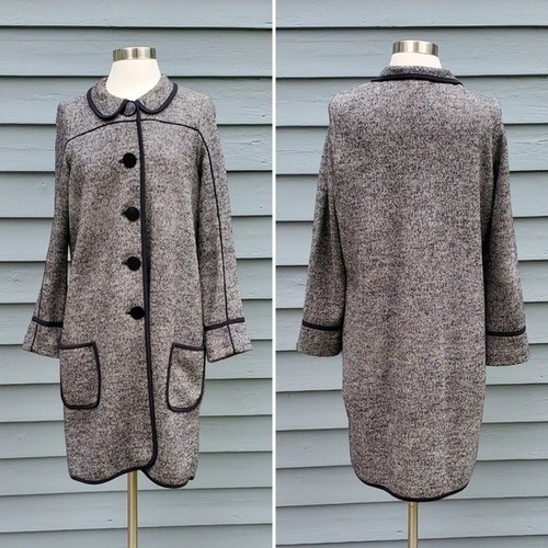 Trench lungo rosso Valentino mod marmorizzato grigio erica tweed misto lana pavone