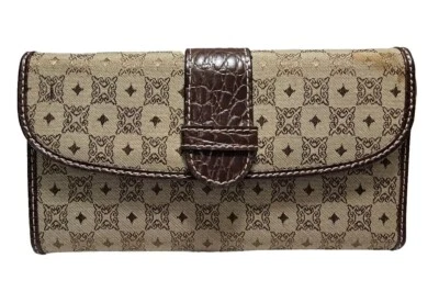 Liz Claiborne Checkbook Style Wallet, Villager Cotton & Polyester, 7.5in x 4in  - Image 1 of 4