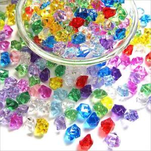 200Pcs Colorful Aquarium Acrylic Stones Crystal Ice Cubes Decor Vase Filler
