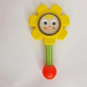 Fisher Price Vintage 1973 Flower Rattle Mirror Baby Toy - Imagen 1 de 8