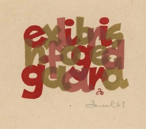 Ex Libris Dolaotwsky Zbigniew Kalligraphie Schrift 1968 - Imagen 1 de 3