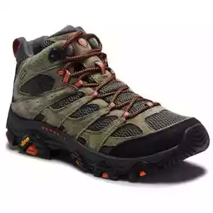 Merrell Moab 3 Mid GTX Gore-Tex Hiking Walking Boots Olive Vibram Sole UK 10 - Picture 1 of 7
