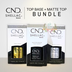 CND Shellac Set 3 Original Top Base + Matte Top 0.25 oz Each FREE SHIPPING - Picture 1 of 1