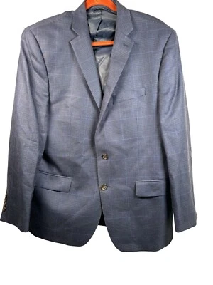 RRL Ralph Lauren Hombres 44R Azul Glen Cuadros Lana Mezcla Seda Abrigo Deportivo Trabajo Foto 1 de 4