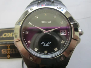 SEIKO COUTURA MEN'S WATCH DIAMOND ALL S/S ORIGINAL JAPAN SGED57 NEW - Picture 1 of 7