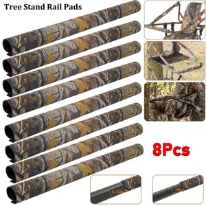 8Pcs Tree Stand Rail Pads 19.6"X5.3" Treestand Shooting Rail Pads Ladder Covers - Picture 1 of 18