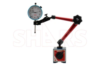 SHARS TOOL 176Lbs Magnetic Base Holder Speed Set Fine Adjustment + 1" Dial Indicator P]