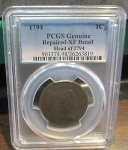 1794 Flowing Hair Large Cent - PCGS Genuine Repaired-XF Detail Head of 1794-3819
