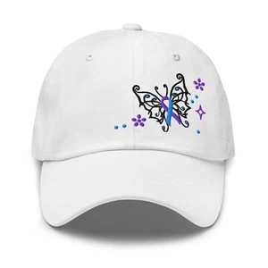 Suicide Awareness Ribbon Butterfly Baseball Cap Dad hat for Women - Picture 1 of 53