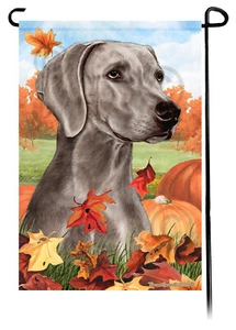 Falling Leaves Garden Flag - Weimaraner - Bild 1 von 1
