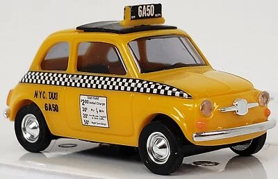 BUSCH NEW HO 1/87 Scale Classic Fiat 500 New York City NYC TAXI Cab in Yellow - Image 1 of 4