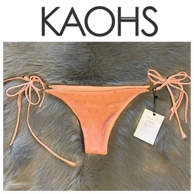 Nuevo con etiquetas Pantalones de Bikini Skate Boho Surf Kaohs Talla M Malla Lunares Hechos en Los Ángeles Foto 1 de 4