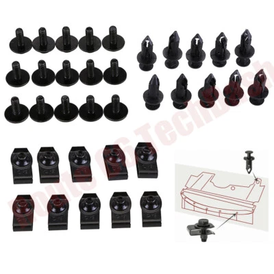 Body Bolts & U-nut Clips M6 For Honda Engine Cover Undertray Splash Shield Guard - Image 1 of 4