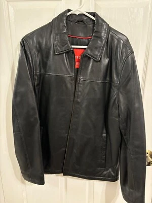 Chaqueta Bomber IZOD Piel de Cordero Cuero Genuino Hombres Pequeña - Buen Estado Foto 1 de 4