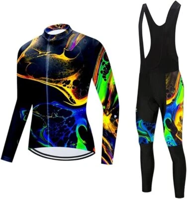 (Vendedor de EE. UU.) Conjunto de camisa de bicicleta de manga larga para mujer + juego de babero Foto 1 de 4