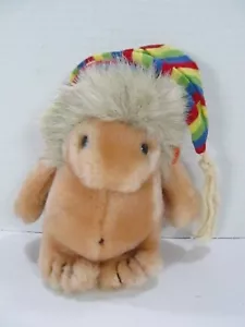 Vintage GUND 1981 Noah The Gnome Troll Elf Striped Hat Cap 9" Stuffed Plush Toy - Picture 1 of 8