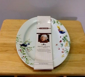 NUEVO Paula Deen PRIMAVERA MEDLEY Patrón 14" Ovalado Plato para Servir Pájaros Flores - Imagen 1 de 6
